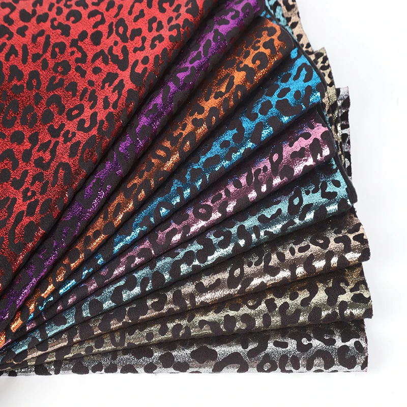 China Manufacture Metallic Fabric Leopard Print Fabric Very High-grade Suede Fabric Suitable For Bags, Shoes,cloth And Sofa